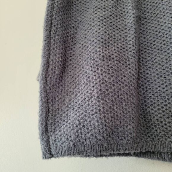 Ann Taylor Acrylic/Wool Blend Women's Blue Gray Sweater M Half Sleeve - Picture 5 of 7